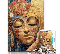 Puzzle 1000 pièces pour Adultes et Adolescents Bouddha Art Puzzle 1000 pièces, Anti-Stress Staycation Kill Time Enhance Love Between Couples (Taille 38x26cm)
