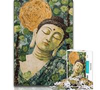 Puzzle 1000 pièces pour Adultes et Adolescents, Bouddha endormi, Anti-Stress, Passe-Temps, Amour Entre Couples (38x26cm)