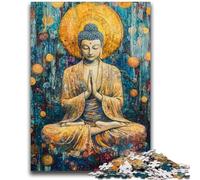 Puzzle 1000 pièces pour Adultes et Adolescents, Bouddha endormi, Anti-Stress, séjour, Tue-Temps, avec Affiche et fiche de Questions-réponses Assorties, 50x75cm