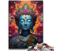 Puzzle 1000 pièces pour Adultes et Adolescents, Bouddha psychédélique, Jouet éducatif, Jeux familiaux Amusants, décoration d'intérieur Unique (50x75cm)
