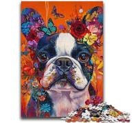 Puzzle 1000 pièces pour Adultes et Adolescents, Bouledogue français, Graffiti, Jeu éducatif, Jouet, décoration Murale, Cadeaux d'anniversaire et de Noël Uniques, 26x38cm