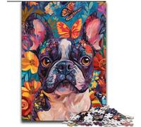 Puzzle 1000 pièces pour Adultes et Adolescents Bouledogue français Graffiti, Jouets et Jeux éducatifs pour Adultes et Adolescents (Taille 50x75cm)