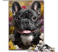 Puzzle 1000 pièces pour Adultes et Adolescents Bouledogue français, Jeux éducatifs, décoration d'intérieur, idéal pour la décoration de Bureau (Taille 26x38cm)