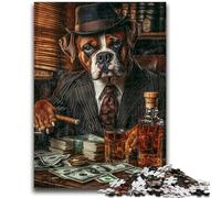 Puzzle 1000 pièces pour Adultes et Adolescents Boxer Buvant pour Les 14 Ans et Plus Cadeaux intéressants pour la réduction du Stress pour Les Amis et la Famille 26x38cm