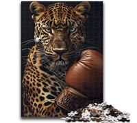 Puzzle 1000 pièces pour Adultes et Adolescents Boxer léopard Convient aux 14 Ans et Plus Jeux familiaux Offrez des Cadeaux pour Toute la Famille 38x26cm