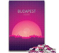 Puzzle 1000 pièces pour Adultes et Adolescents Budapest Hongrie Jouets éducatifs Jeux Anti-Stress Convient pour la décoration de Bureau (Taille 38x26cm)