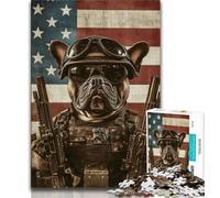 Puzzle 1000 pièces pour Adultes et Adolescents Bulldog Forces spéciales, Jeu Stimulant et éducatif en Famille pour Anniversaire et Noël (38x26cm)