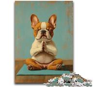 Puzzle 1000 pièces pour Adultes et Adolescents Bulldog Skateboard pour Les 14 Ans et Plus Jeux de Famille Jeu de Noël Cadeaux pour Femmes 50x75cm