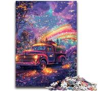 Puzzle 1000 pièces pour Adultes et Adolescents Camion Ciel Nocturne Design Dynamique et Unique Expérience de Puzzle relaxante et stimulante 50x75cm