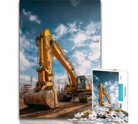 Puzzle 1000 pièces pour Adultes et Adolescents : Camion Pelleteuse, Art au Fusain, pour Une Escapade relaxante, décoration d'intérieur (75x50cm)