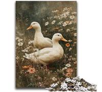 Puzzle 1000 pièces pour Adultes et Adolescents, Canard Blanc Anti-Stress, défi Difficile, idéal comme Cadeau pour Toute la Famille, 26x38cm