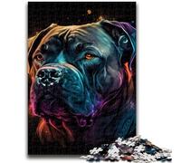 Puzzle 1000 pièces pour Adultes et Adolescents Cane Corso, coloré, Anti-Stress, Vacances, Tuer Le Temps, avec Affiche Assortie et Feuille de Questions-réponses 26x38cm