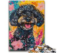 Puzzle 1000 pièces pour Adultes et Adolescents, Caniche Aquarelle Difficile à réaliser, mais Amusant et Humoristique Décoration d'intérieur et Cadeaux Uniques 50x75cm