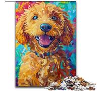 Puzzle 1000 pièces pour Adultes et Adolescents Caniche Décoration Murale Artistique et idée Cadeau d'anniversaire pour Amis, Bureau à Domicile (Taille 50x75cm)