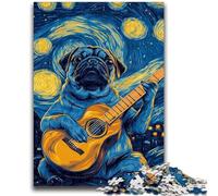 Puzzle 1000 pièces pour Adultes et Adolescents Carlin Jouant de la Guitare 1000 pièces pour Adolescents, Apprentissage éducatif est idéal comme Cadeau pour Toute la Famille (26x38cm)