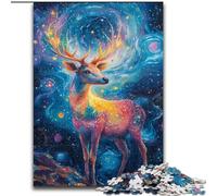 Puzzle 1000 pièces pour Adultes et Adolescents Cerf de l'espace, Jouets éducatifs et éducatifs, Jeux familiaux, Anniversaires et Cadeaux Uniques (Taille 26x38cm)