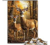 Puzzle 1000 pièces pour Adultes et Adolescents Cerf, Jeux éducatifs et décoration d'intérieur, idéal comme Cadeau pour Toute la Famille (Taille 50x75cm)