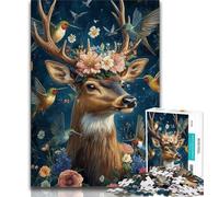 Puzzle 1000 pièces pour Adultes et Adolescents, Cerfs, Jouets addictifs pour stimuler Le Cerveau et développer la Patience et la mémoire (38x26cm)
