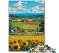 Puzzle 1000 pièces pour Adultes et Adolescents Champ de tournesols Jeux Amusants en Famille Cadeaux pour Amis et Famille à partir de 14 Ans 50x75cm