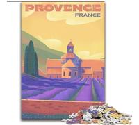 Puzzle 1000 pièces pour Adultes et Adolescents Champs de Lavande de Provence Jeu Stimulant Jouets à Offrir en Cadeau pour Toute la Famille à partir de 14 Ans (50x75cm) 1000 pièces