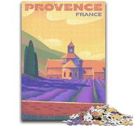 Puzzle 1000 pièces pour Adultes et Adolescents Champs de Lavande de Provence Jouets éducatifs et Amusants Activités à la Maison, Cadeau d'anniversaire, Cadeaux de Voyage (Taille 38x26cm)