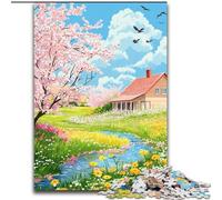 Puzzle 1000 pièces pour Adultes et Adolescents Charmant Cottage, à partir de 14 Ans Un Jeu Stimulant à Offrir à Toute la Famille et aux Amis (Taille 26x38cm)