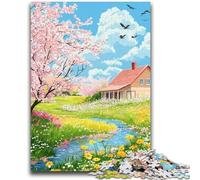 Puzzle 1000 pièces pour Adultes et Adolescents Charmant Cottage pour Adultes Relax Games est Un pour Toute la Famille (38x26cm)