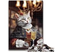 Puzzle 1000 pièces pour Adultes et Adolescents Chat au Bar Puzzle 1000 pièces, Anti-Stress, défi Difficile, Jouets de décoration pour la Maison (75x50cm)