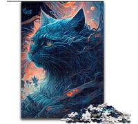 Puzzle 1000 pièces pour Adultes et Adolescents, Chat Maine Coon imaginatif, Aide Le Cerveau à exercer, Jouets addictifs pour cultiver la Patience, décoration Parfaite (Taille 26x38cm)