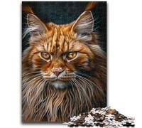 Puzzle 1000 pièces pour Adultes et Adolescents, Chat Maine Coon, Jeu éducatif, Jouet, décoration d'intérieur Unique, Cadeaux, 26x38cm