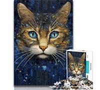 Puzzle 1000 pièces pour Adultes et Adolescents Chat psychédélique 1000 pièces pour Adultes, Jouets de Jeu Chaque pièce est Unique - Jeu Familial Stimulant et Amusant (Taille 75x50cm)