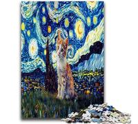 Puzzle 1000 pièces pour Adultes et Adolescents Chat sous Le Ciel Nocturne Aide Le Cerveau à exercer Jouets addictifs pour cultiver la Patience Décoration Murale 26x38cm
