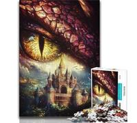 Puzzle 1000 pièces pour Adultes et Adolescents, Château des Yeux du Dragon, Puzzle pour Adolescents, Anti-Stress, séjour, Tue Le Temps, Interaction Parent-Enfant (Taille 38x26cm)