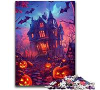 Puzzle 1000 pièces pour Adultes et Adolescents Château d'halloween pour Les 14 Ans et Plus Jeu Impossible Cadeau d'anniversaire de Noël 26x38cm
