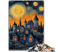 Puzzle 1000 pièces pour Adultes et Adolescents Château du Ciel Nocturne 1000 pièces pour Adolescents, idéal comme Cadeau pour Toute la Famille à partir de 14 Ans (75x50cm)