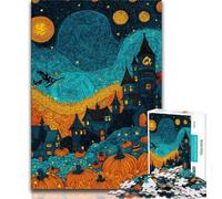 Puzzle 1000 pièces pour Adultes et Adolescents, Château du Ciel Nocturne, Jeux éducatifs, décoration d'intérieur, décoration d'intérieur Unique et Cadeaux (Taille 38x26cm)