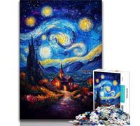 Puzzle 1000 pièces pour Adultes et Adolescents, château du Ciel Nocturne, Puzzle pour Adolescents, Anti-Stress, séjour, Tue Le Temps, Interaction Parent-Enfant (Taille 38x26cm)