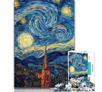 Puzzle 1000 pièces pour Adultes et Adolescents, Château sous Le Ciel Nocturne, Jouets éducatifs, Jeux Anti-Stress, décoration d'intérieur Unique et Cadeaux (75x50cm)