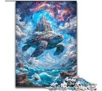Puzzle 1000 pièces pour Adultes et Adolescents Château sur Le Dos de la Tortue, à partir de 14 Ans Décoration d'intérieur à Offrir à Toute la Famille et aux Amis (Taille 50x75cm)