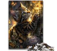 Puzzle 1000 pièces pour Adultes et Adolescents Chaton Diable pour 14 Ans et Plus Jeu intellectuel Cadeaux d'anniversaire de Noël 26x38cm