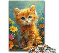 Puzzle 1000 pièces pour Adultes et Adolescents, Chaton Mignon et coloré, pour Les 14 Ans et Plus, Jeu intellectuel, Cadeaux d'anniversaire de Noël, 26x38cm
