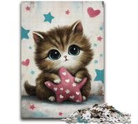 Puzzle 1000 pièces pour Adultes et Adolescents Chaton pour 14 Ans et Plus Jeu intellectuel Cadeaux d'anniversaire de Noël 26x38cm