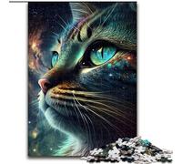 Puzzle 1000 pièces pour Adultes et Adolescents Chatons interstellaires,à partir de 14 Ans Convient aux Couples Activités Amusantes à la Maison,Cadeaux d'anniversaire,Cadeaux de Voyage (26x38cm)
