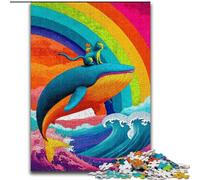 Puzzle 1000 pièces pour Adultes et Adolescents Chats et Baleines, Jouets et Jeux éducatifs pour Adultes et Adolescents (Taille 50x75cm)