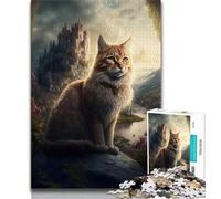 Puzzle 1000 pièces pour Adultes et Adolescents Chats sur Une planète Extraterrestre Puzzle Adulte Jouets éducatifs et éducatifs Jeux familiaux Anniversaire et Cadeaux Uniques 26x38cm