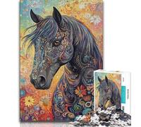 Puzzle 1000 pièces pour Adultes et Adolescents Cheval Graffiti 1000 pièces pour Adultes liste de souhaits avec Père Noël pour et 14 Ans 38x26cm