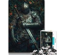 Puzzle 1000 pièces pour Adultes et Adolescents, Chevalier Magique médiéval, Jeu Familial Anti-Stress, défi Difficile, renforce l'amour Entre Couples 50x75cm