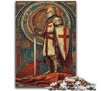 Puzzle 1000 pièces pour Adultes et Adolescents, Chevalier Majestueux, avec Affiche et fiche de Questions-réponses, à partir de 14 Ans (75x50cm)