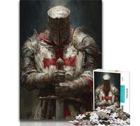 Puzzle 1000 pièces pour Adultes et Adolescents, Chevalier Majestueux, Jeux éducatifs, décoration d'intérieur, Jeu éducatif pour Anniversaire, Noël (75x50cm)