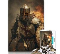 Puzzle 1000 pièces pour Adultes et Adolescents Chevalier Templier, Jouet éducatif et décompressant, idéal comme Cadeau pour Toute la Famille (75x50cm)